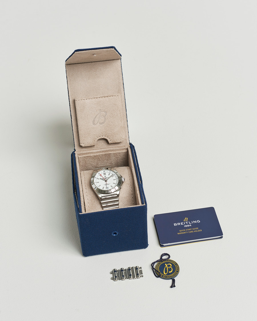 Men | Breitling Pre-Owned Chronomat GMT A32398 Silver | Breitling Pre-Owned | Chronomat GMT A32398 Silver