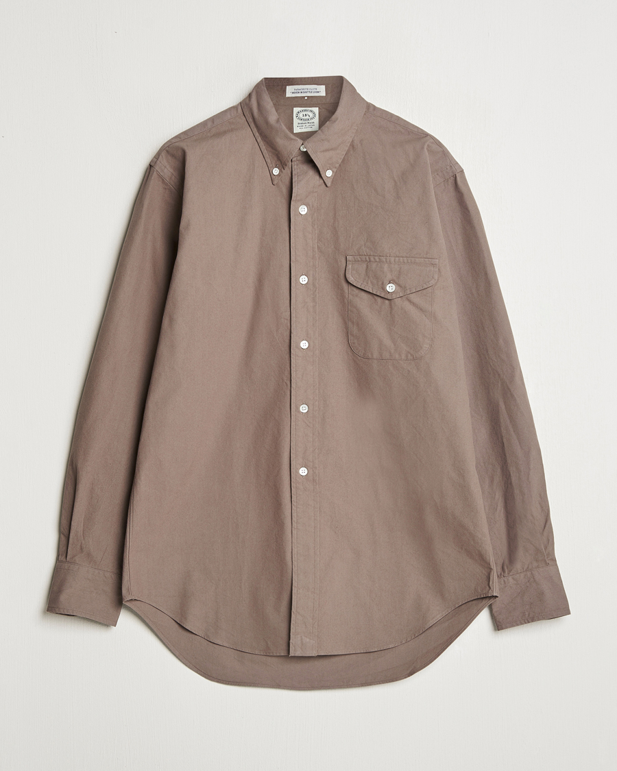 Kamakura Shirts Vintage Ivy Flap Pocket Shirt Khaki at CareOfCarl.com