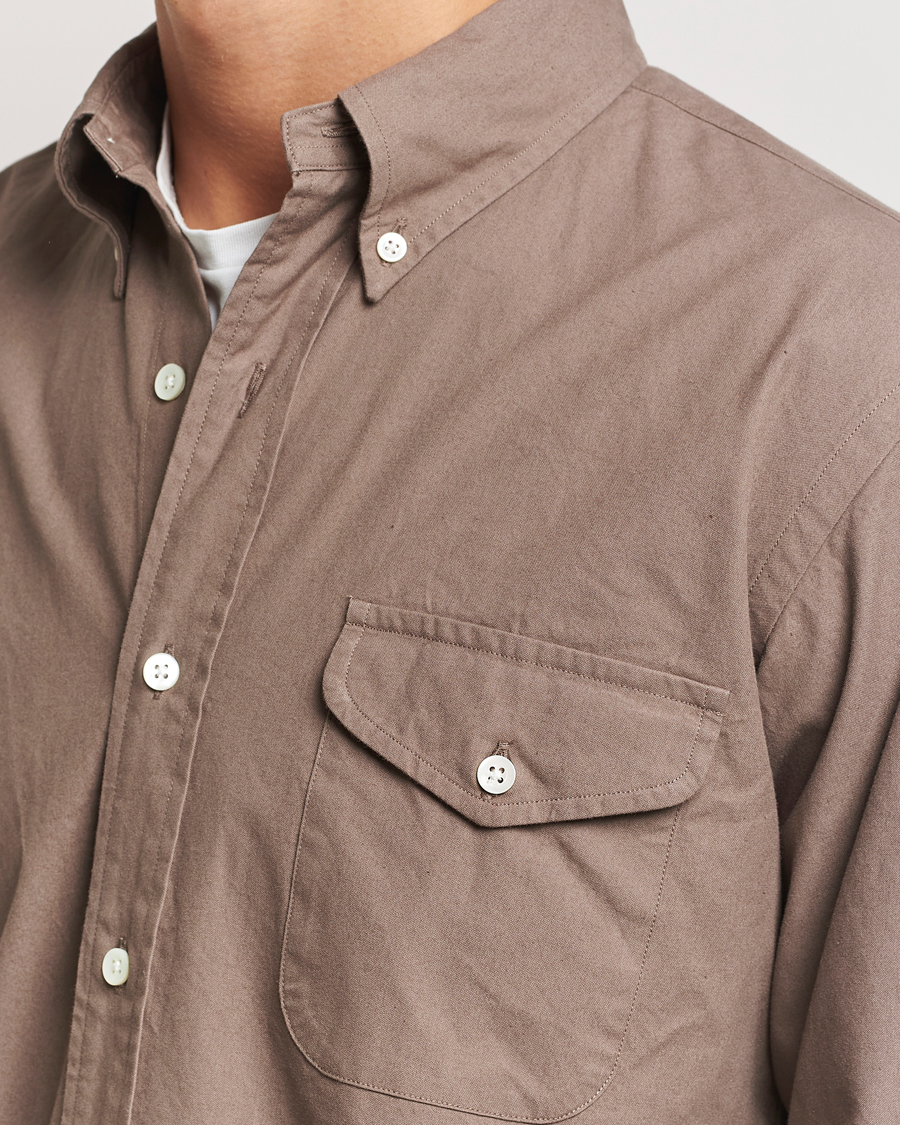 Kamakura Shirts Vintage Ivy Flap Pocket Shirt Khaki at CareOfCarl.com