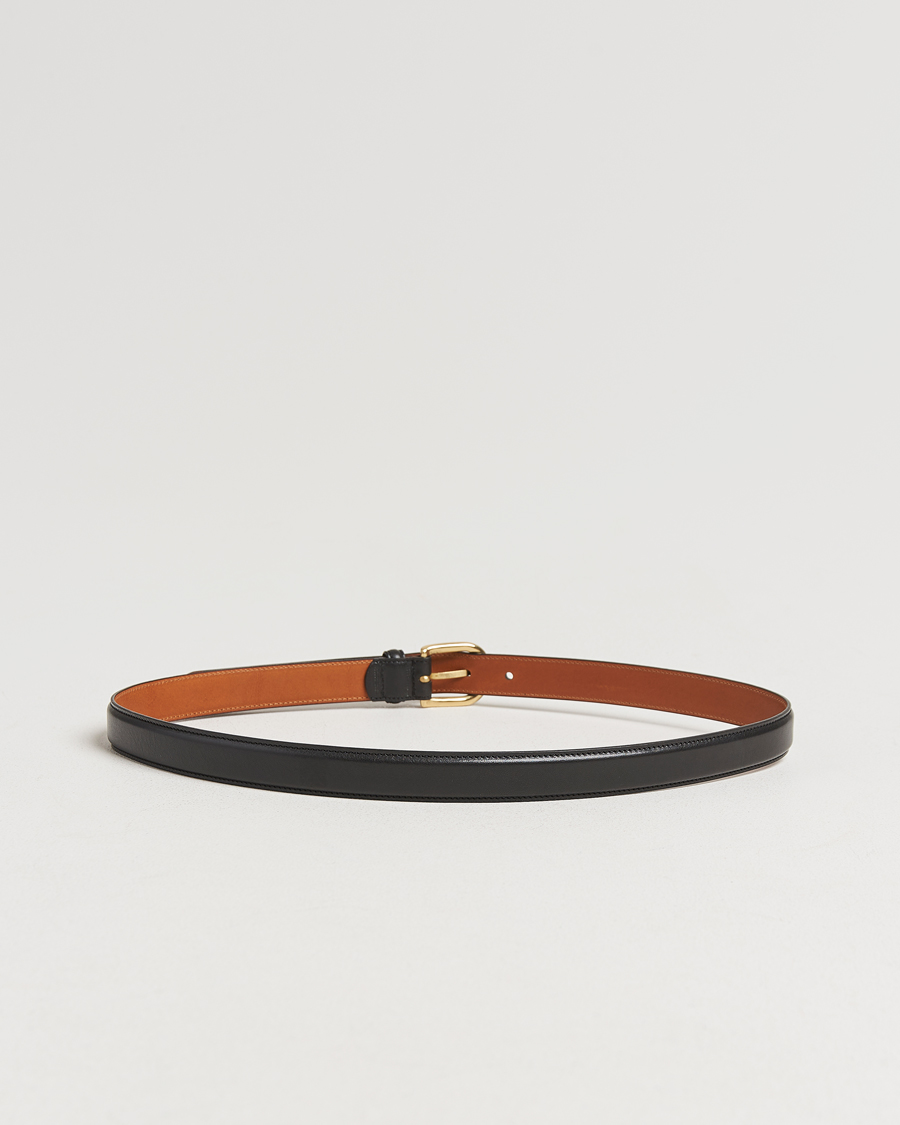 Men | Belts | Kamakura Shirts | Vintage Ivy Horseshoe Buckle Belt Black