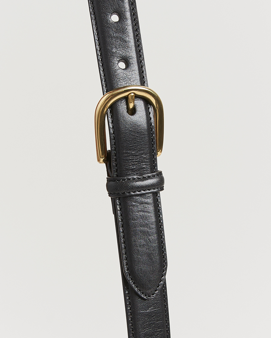 Men | Belts | Kamakura Shirts | Vintage Ivy Horseshoe Buckle Belt Black