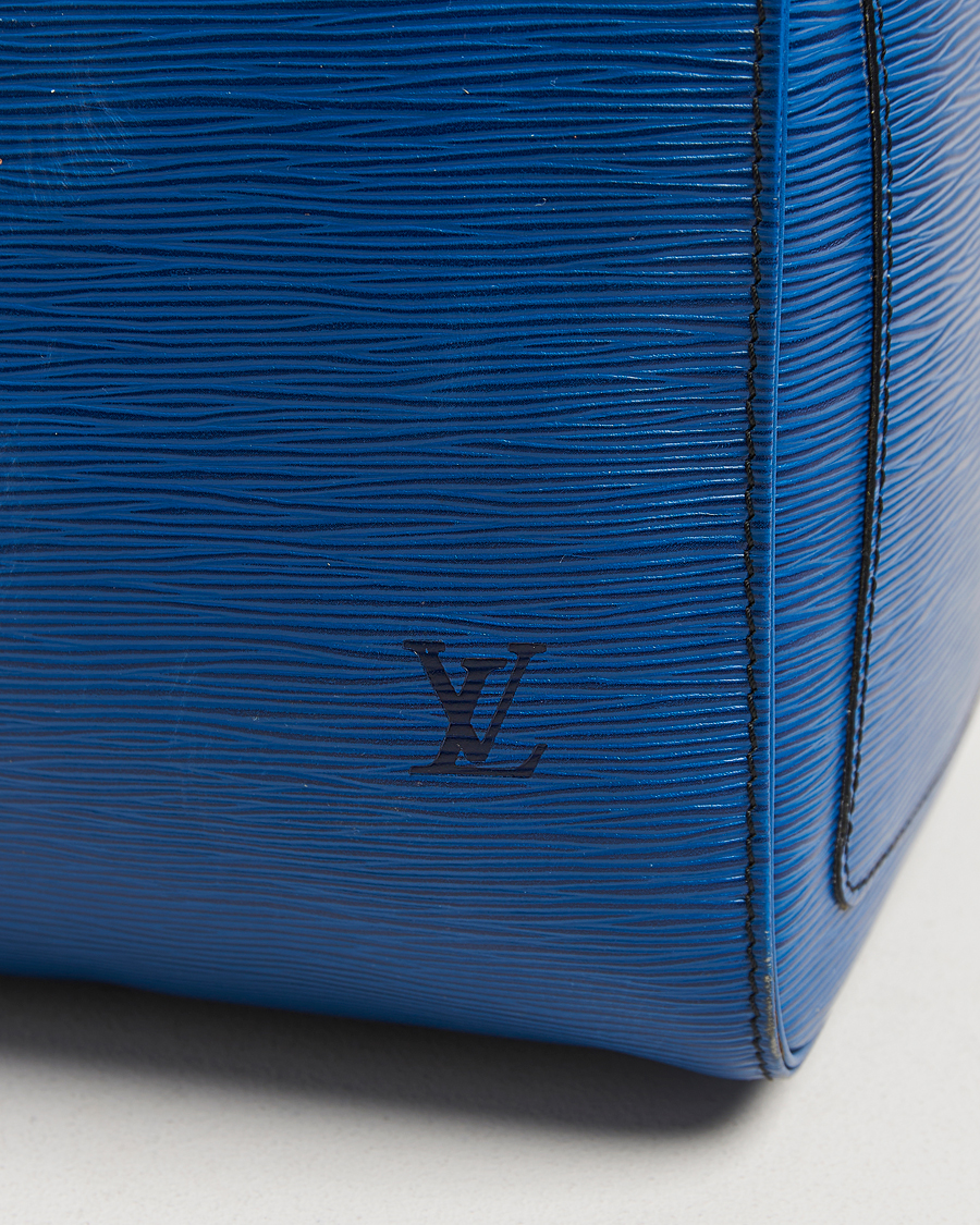 Men | Louis Vuitton Pre-Owned Keepall 50 Epi Leather Travel Bag Blue | Louis Vuitton Pre-Owned | Keepall 50 Epi Leather Travel Bag Blue
