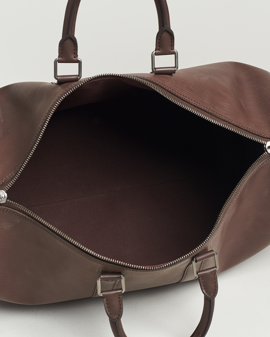 Men | Louis Vuitton Pre-Owned Keepall 45 Epi Leather Travel Bag Brown  | Louis Vuitton Pre-Owned | Keepall 45 Epi Leather Travel Bag Brown 