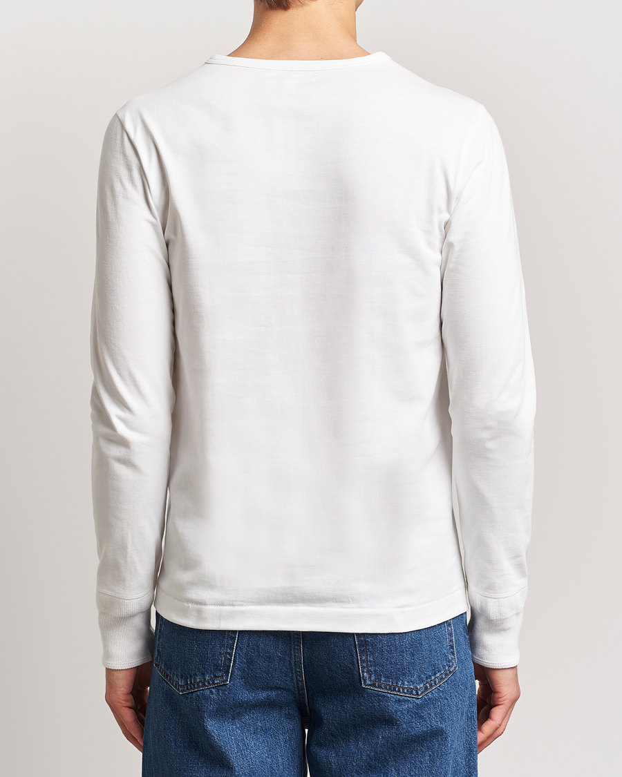 Men | Sweaters & Knitwear | Merz b. Schwanen | Classic Organic Cotton Henley Sweater White