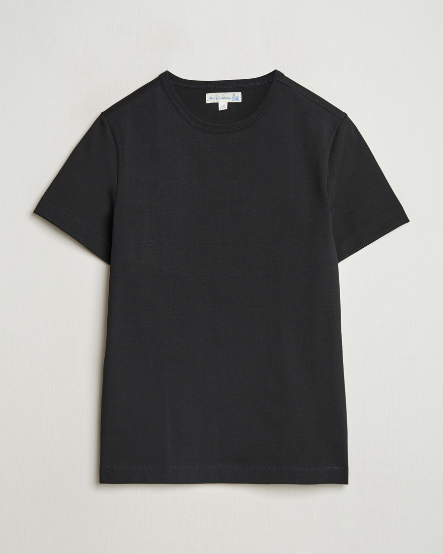 Men | T-Shirts | Merz b. Schwanen | Classic Fit Loopwheeled T-Shirt Black