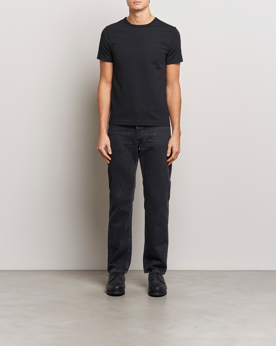 Men | T-Shirts | Merz b. Schwanen | Classic Fit Loopwheeled T-Shirt Black