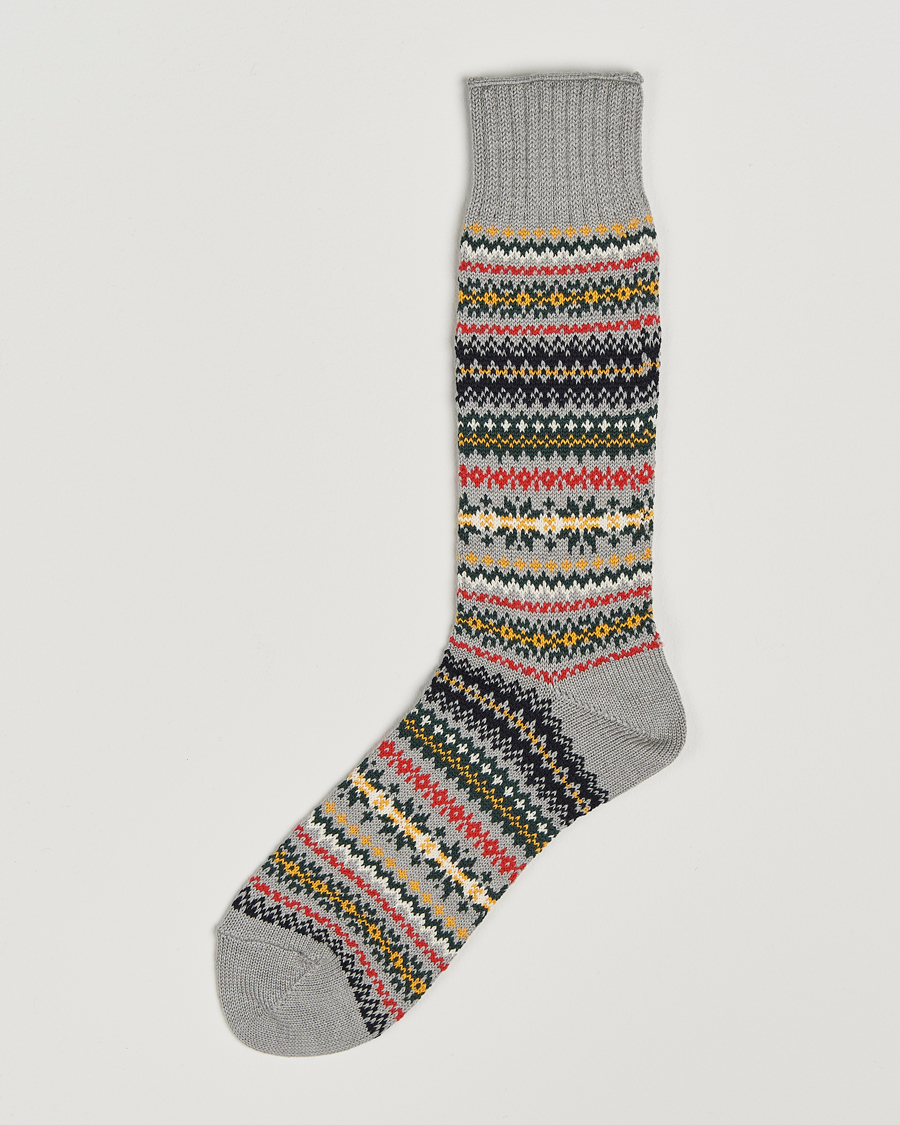 Men | Underwear & Socks | BEAMS PLUS | Fairisle Socks Grey