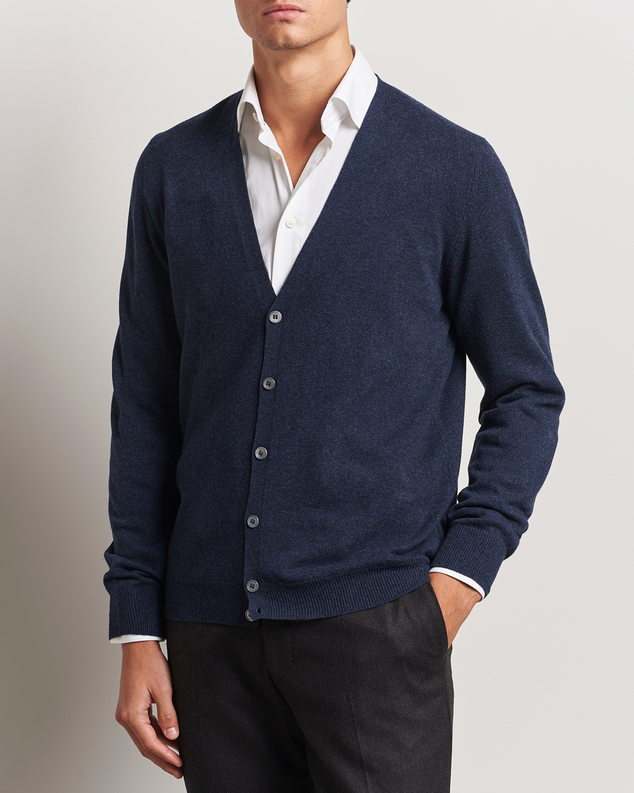 John Smedley Petworth Extra Fine Merino Cardigan Midnight at