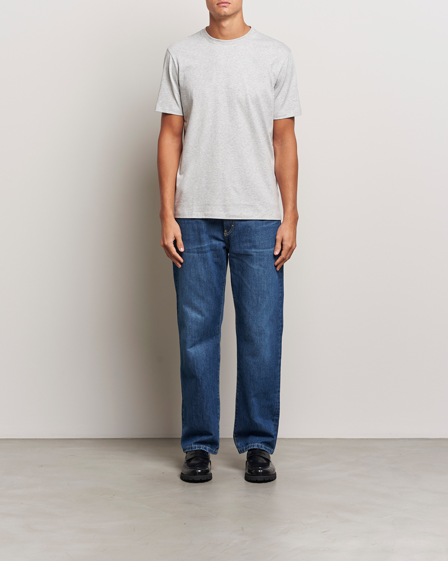Men | T-Shirts | A Day's March | Midweight T-Shirt Grey Melange