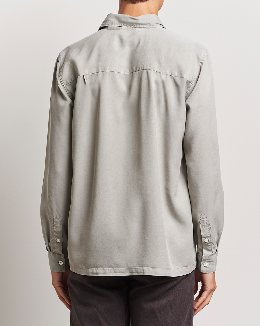 Men | Shirts | A Day's March | Balain Lyocell Shirt Rock Grey