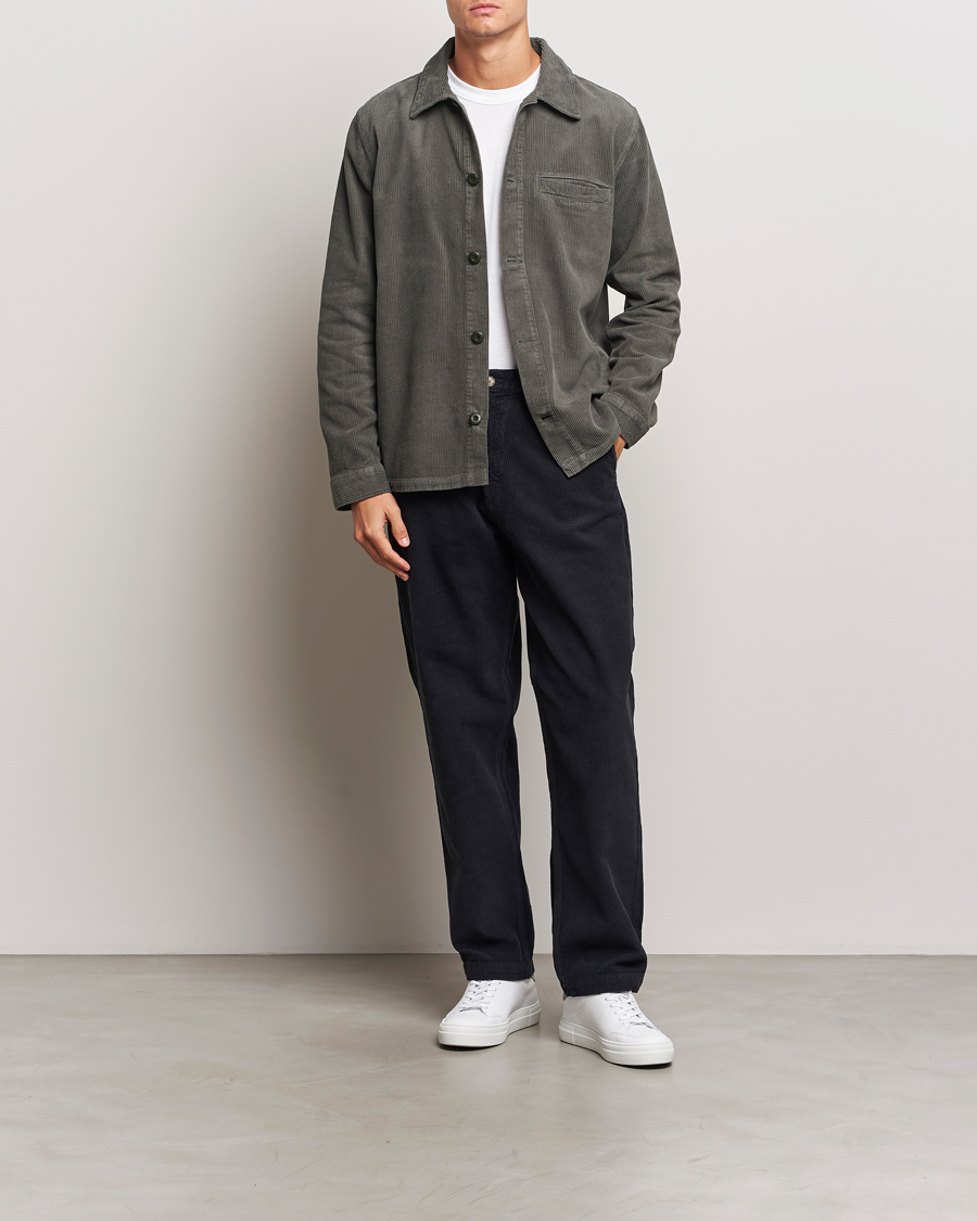 Men | Shirts | A Day's March | Telford Corduroy Overshirt Olive
