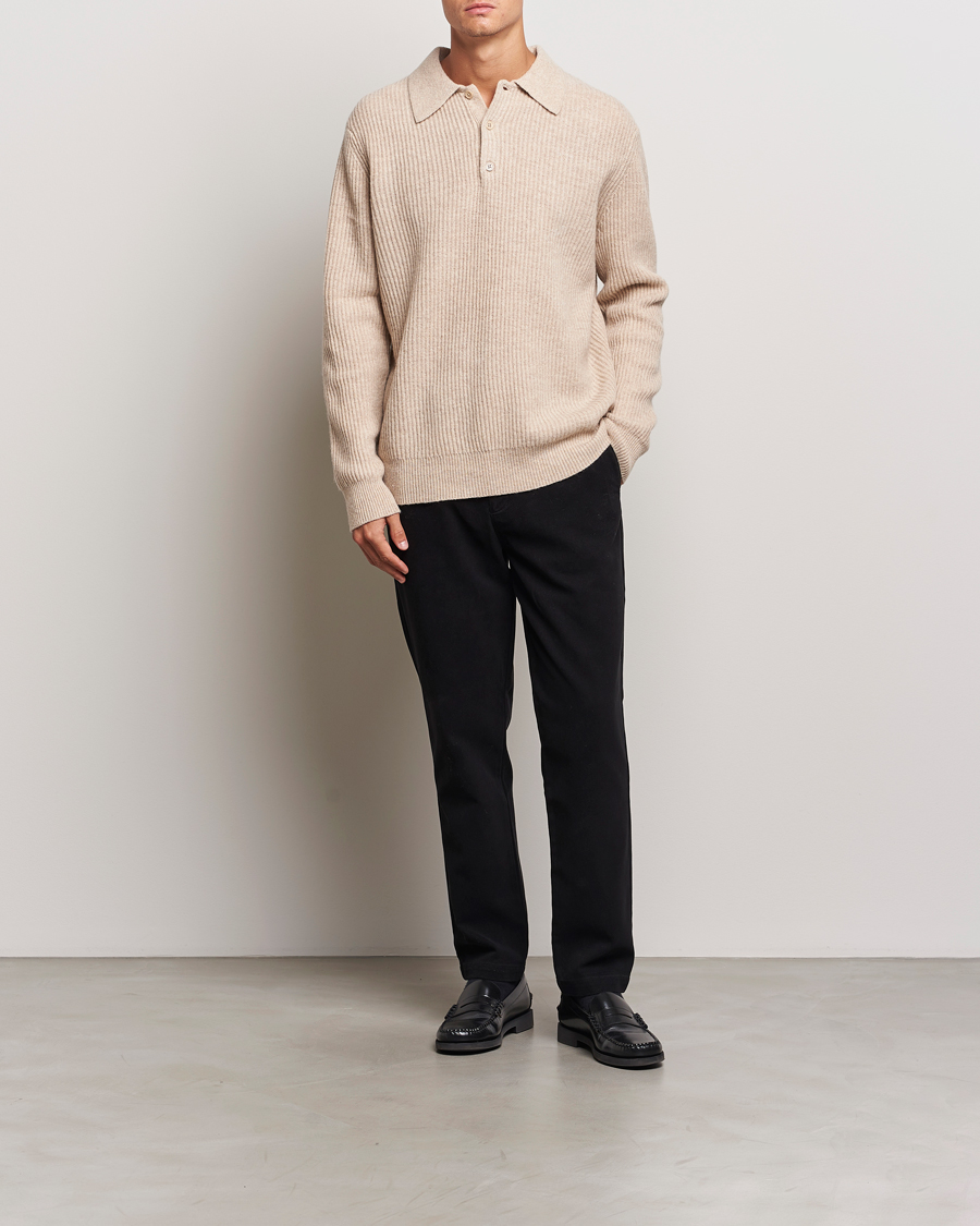 Men | Trousers | A Day's March | Miller Cotton/Lyocell Trousers Black