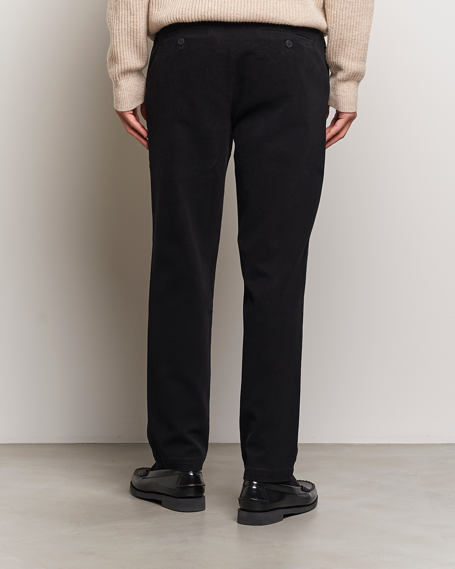 Men | Trousers | A Day's March | Miller Cotton/Lyocell Trousers Black