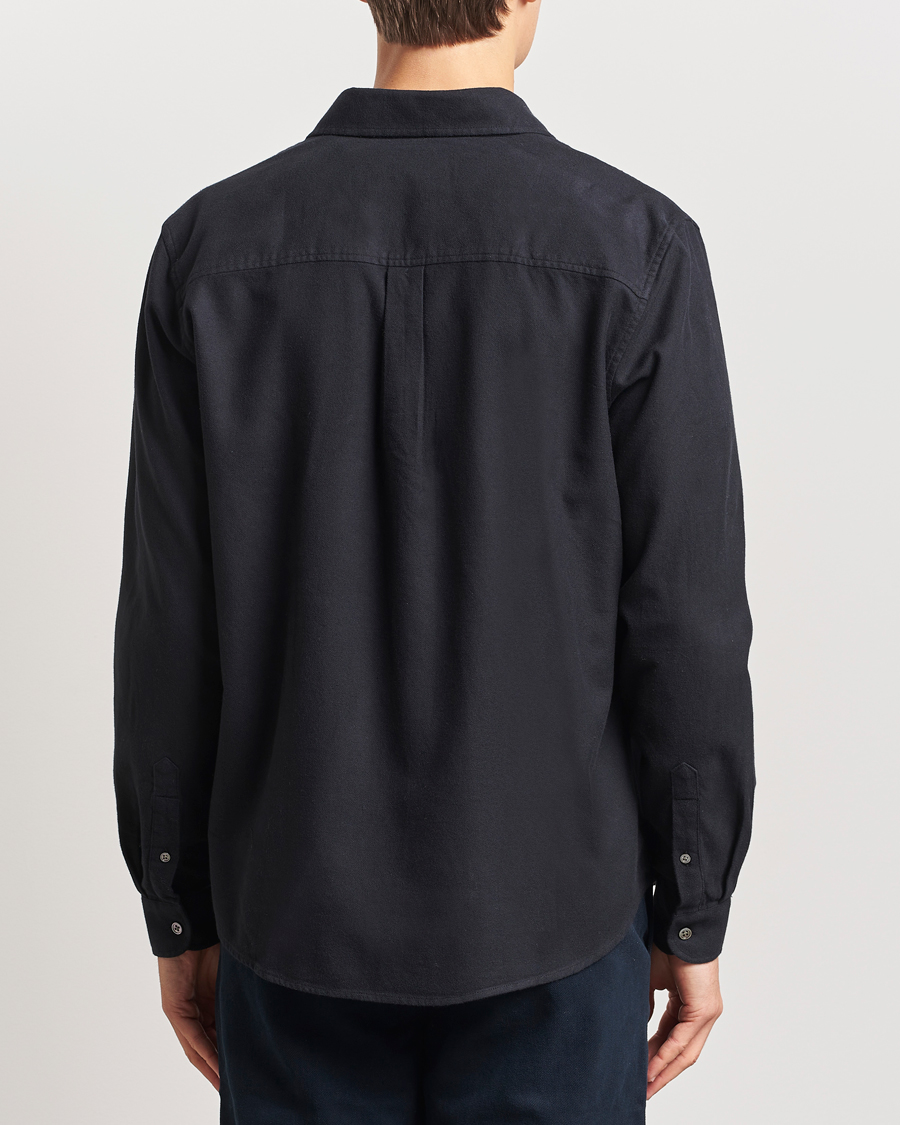 Men | Shirts | A Day's March | Newark Flannel Shirt Black