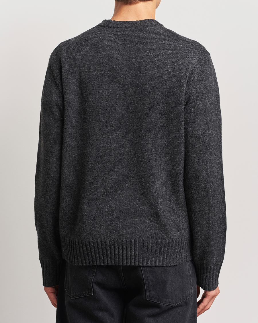 Men | Sweaters & Knitwear | A Day's March | Marlow Lambswool Crew Black Melange