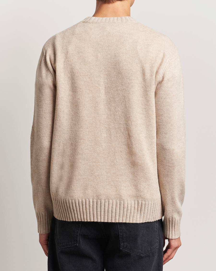Men | Sweaters & Knitwear | A Day's March | Marlow Lambswool Crew Sand Melange