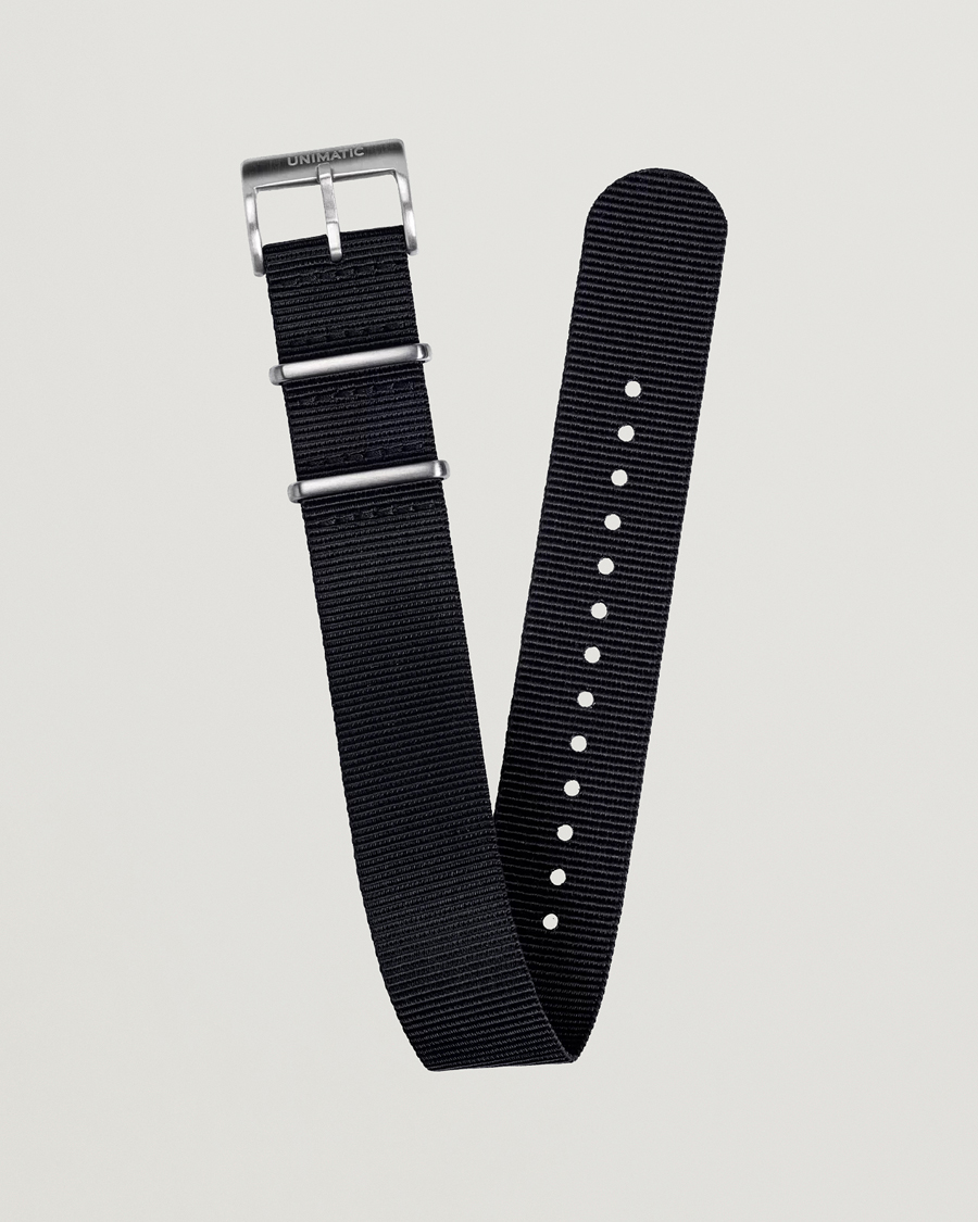 Men | UNIMATIC Nylon Nato Steel 22mm Strap Black | UNIMATIC | Nylon Nato Steel 22mm Strap Black