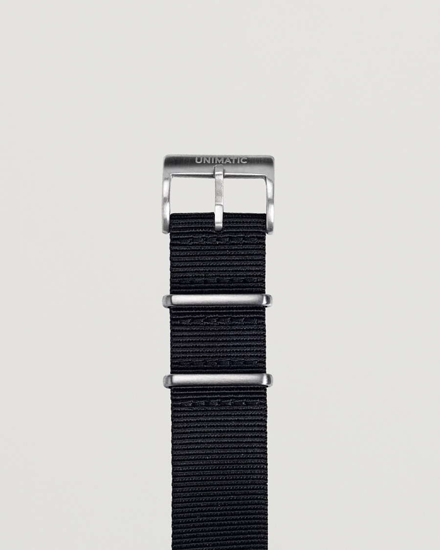 Men | UNIMATIC Nylon Nato Steel 22mm Strap Black | UNIMATIC | Nylon Nato Steel 22mm Strap Black