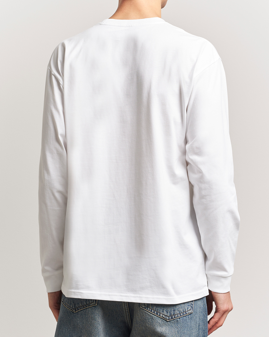 Carhartt WIP Chase Combed Cotton Long Sleeve T-Shirt White/Gold at