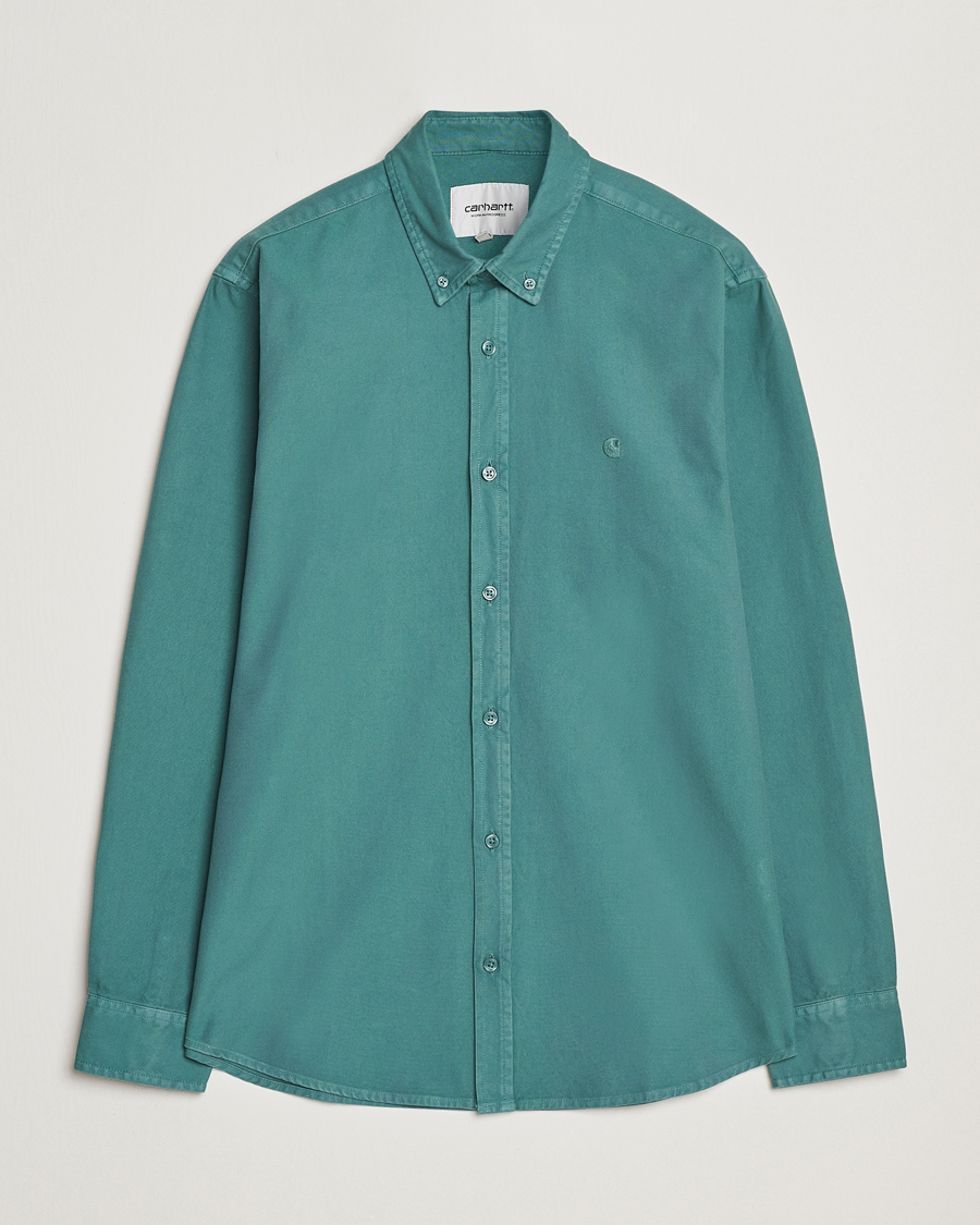 Carhartt WIP Bolton Cotton Oxford Shirt Silver Pine at