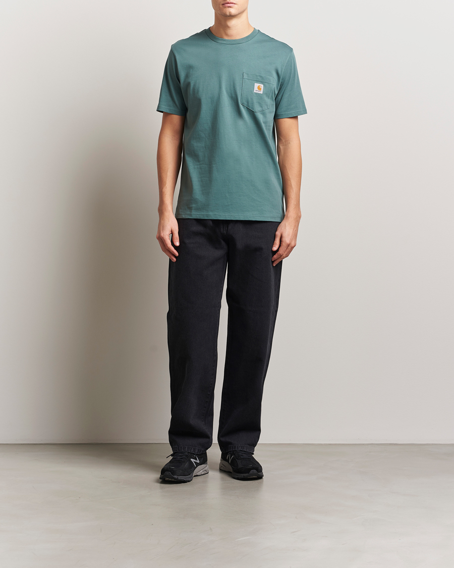 Men | T-Shirts | Carhartt WIP | Short Sleeve Pocket T-shirt Silver Pine