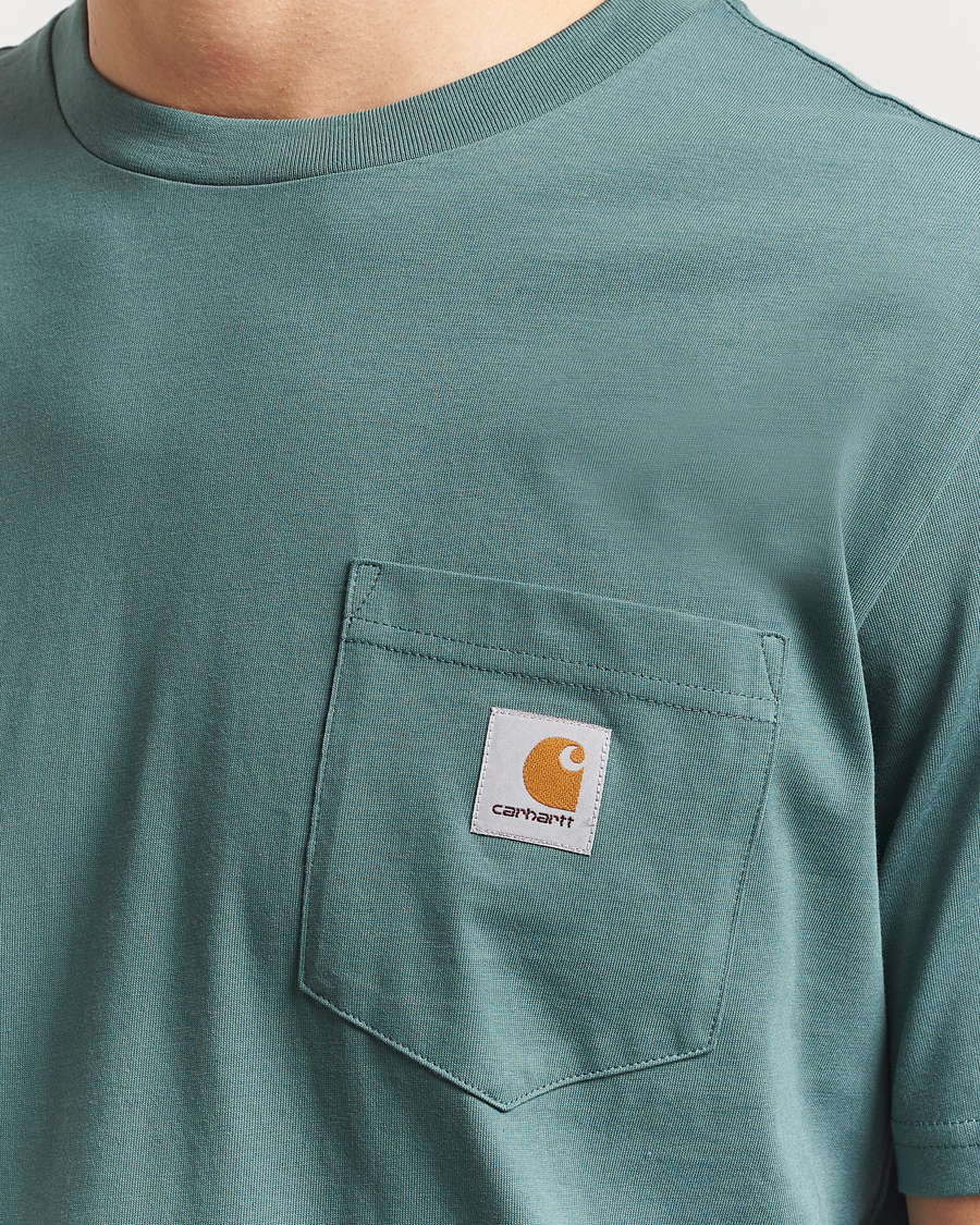 Men | T-Shirts | Carhartt WIP | Short Sleeve Pocket T-shirt Silver Pine