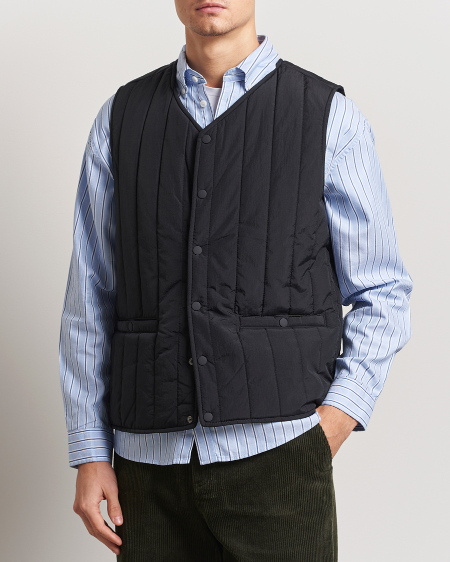 Men | Coats & Jackets | LES DEUX | Martin Nylon Paded Vest Black
