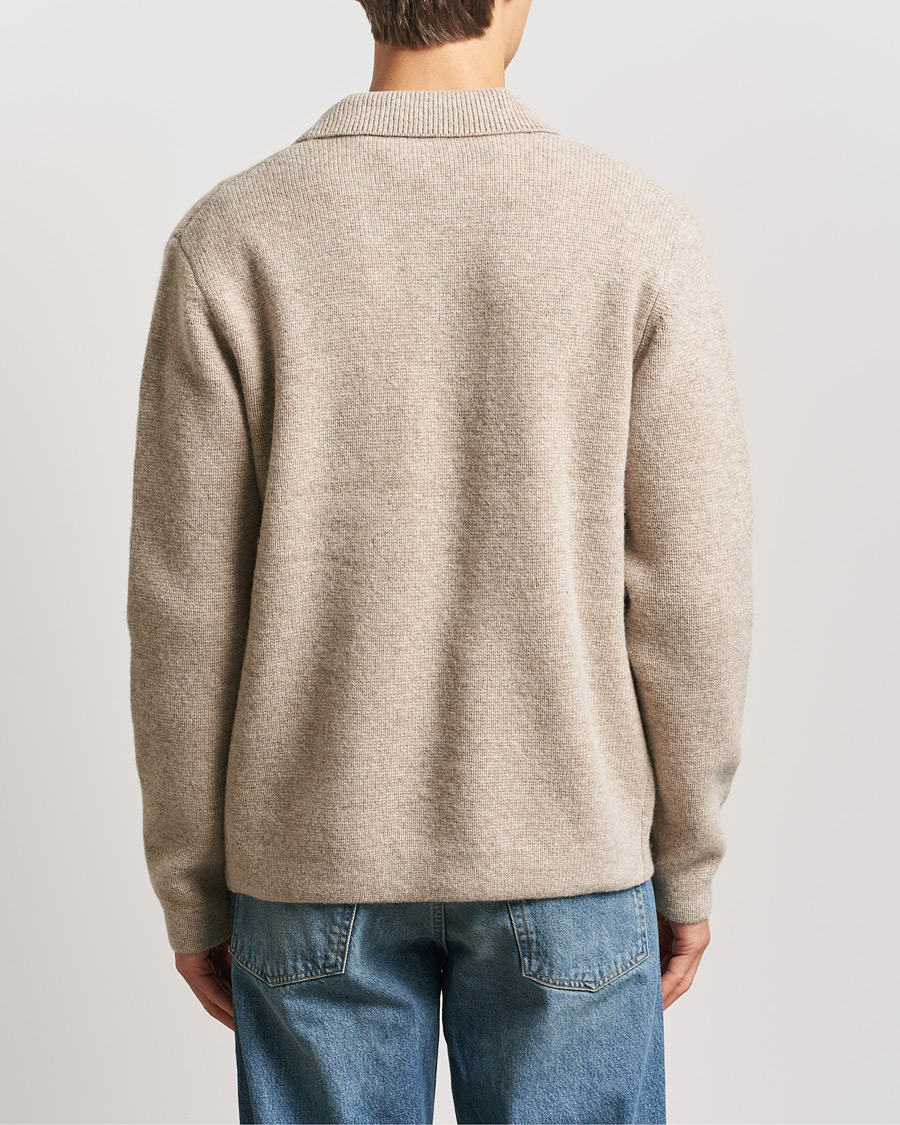 Les Deux Fischer Milano Knitted Overshirt Sand Melange at