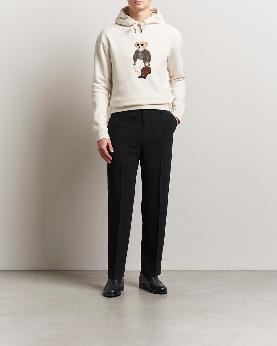 Men | Sweaters & Knitwear | Ralph Lauren Purple Label | Luxury Fleece Bear Hoodie Cream