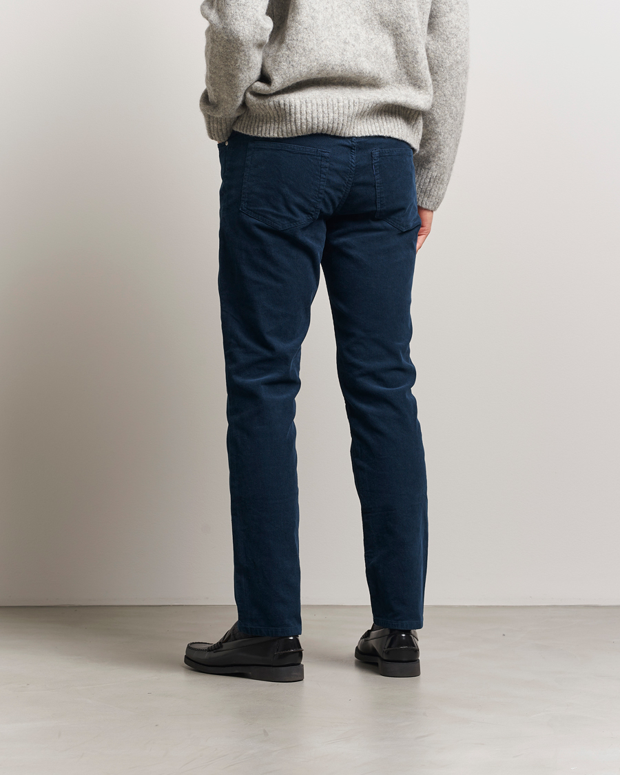 Men | Trousers | NN07 | Tony Corduroy 5-Pocket Pants Navy Blue
