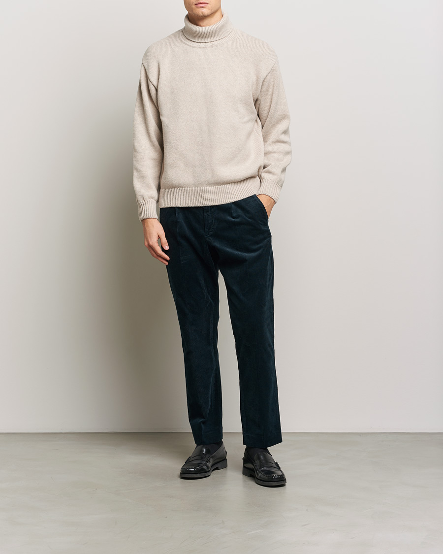 Men | Trousers | NN07 | Bill Pleated Corduroy Pants Navy Blue