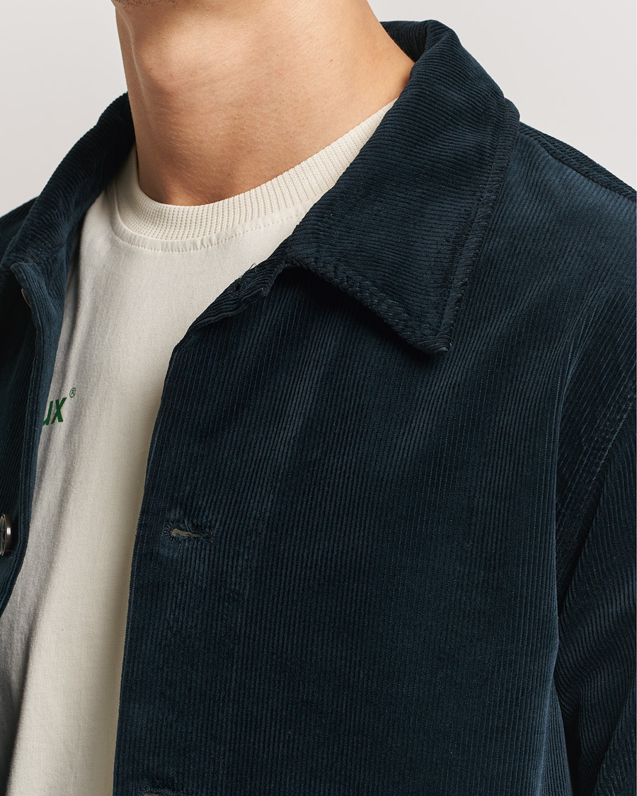 Men | Shirts | NN07 | Zander Corduroy Overshirt Navy Blue