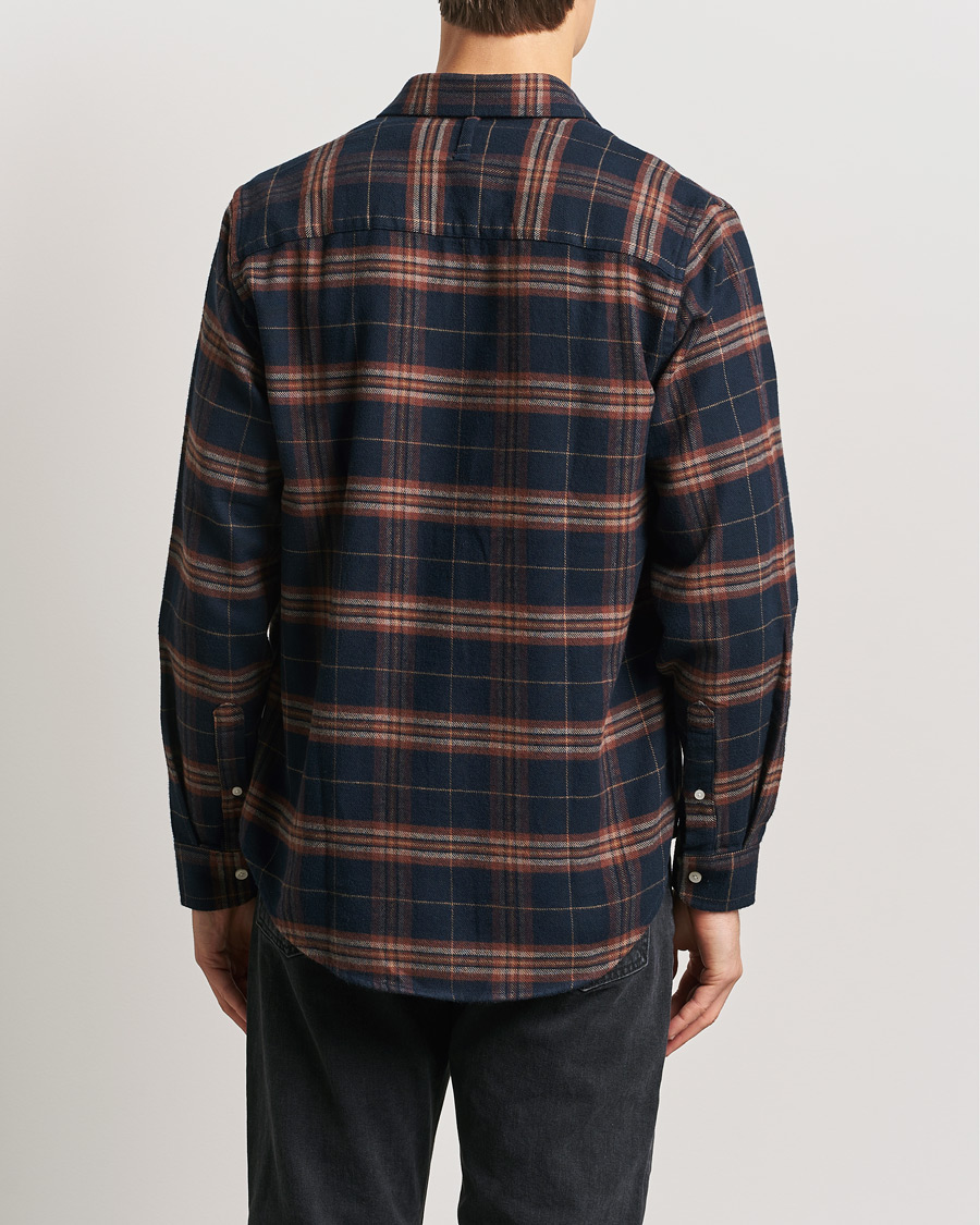 Men | Shirts | NN07 | Arne Brushed Cotton Checked Shirt Navy/Red