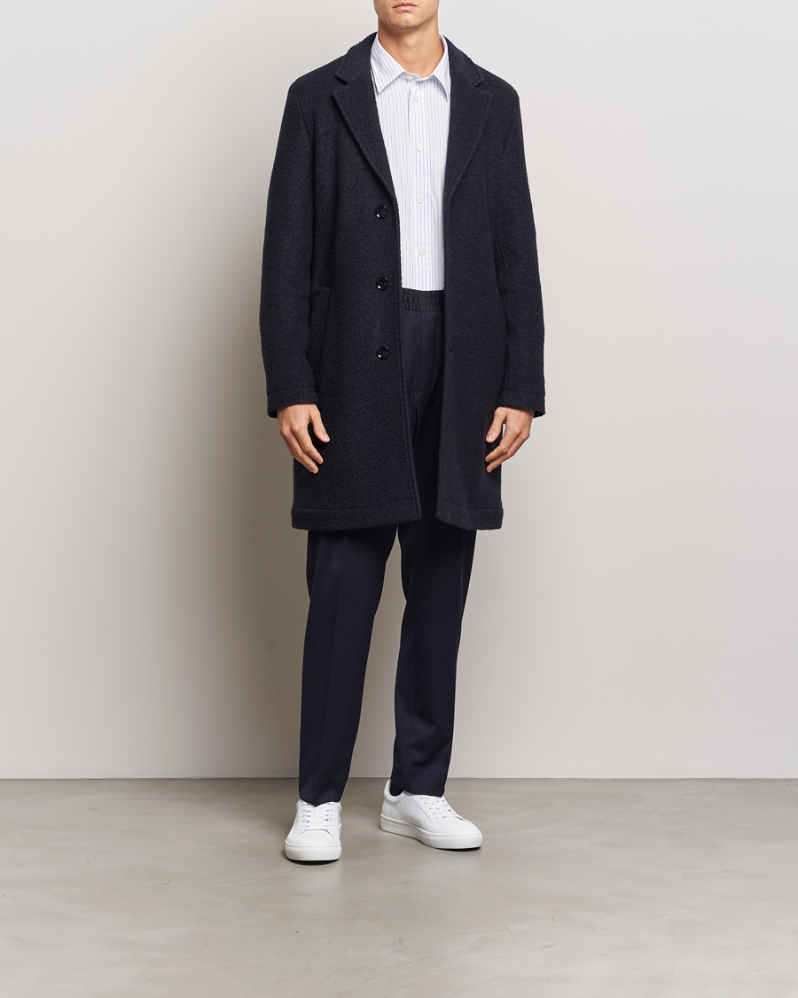 Men | Trousers | Filippa K | Theo Relaxed Wool Trousers Navy