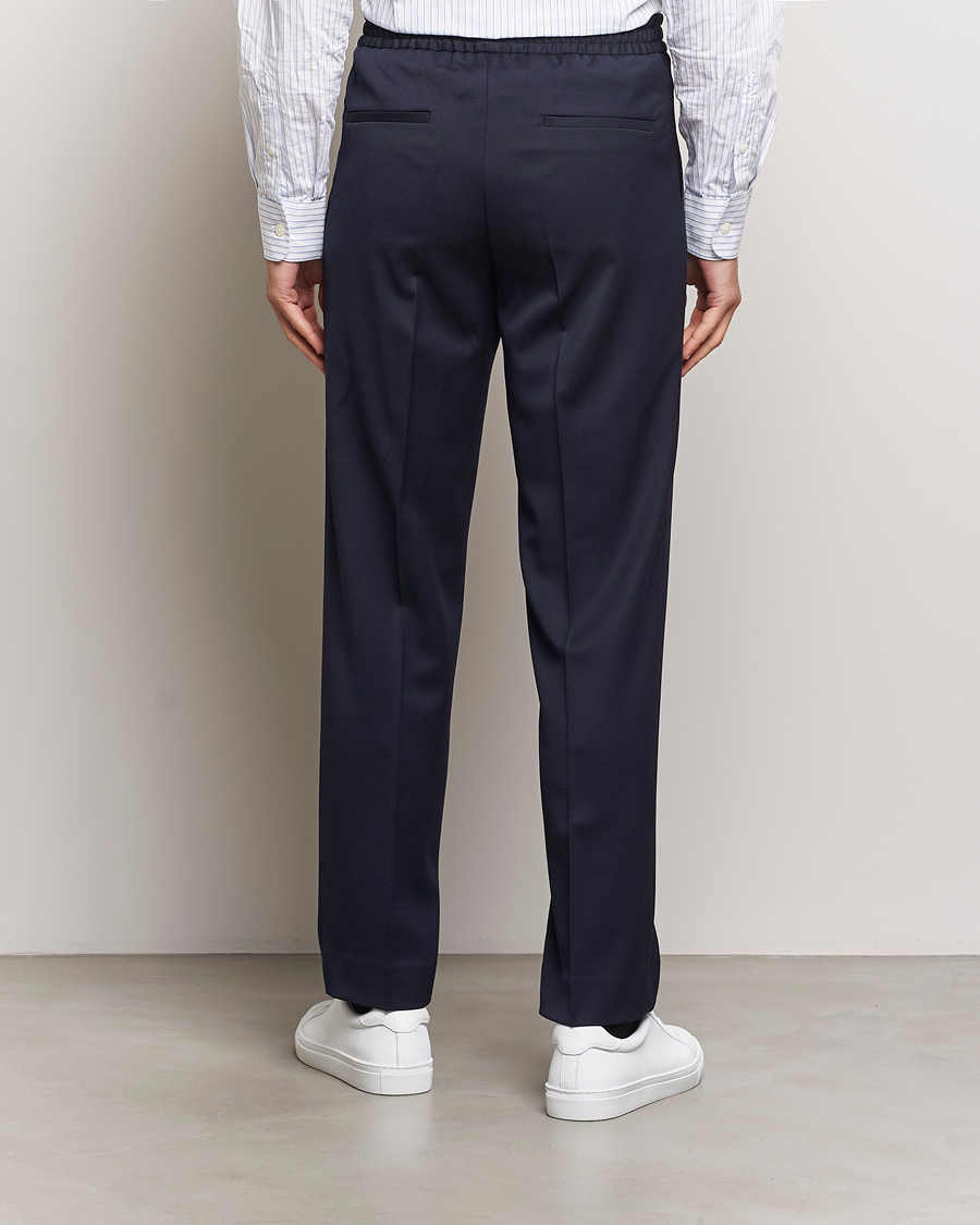 Men | Trousers | Filippa K | Theo Relaxed Wool Trousers Navy