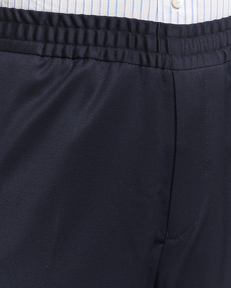 Men | Trousers | Filippa K | Theo Relaxed Wool Trousers Navy