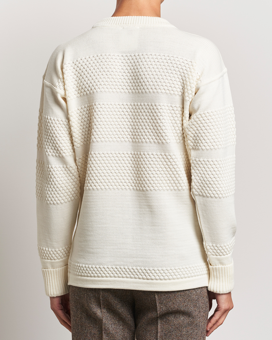 Men | Sweaters & Knitwear | S.N.S. Herning | Fisherman Wool Crew Neck Sweater Natural White