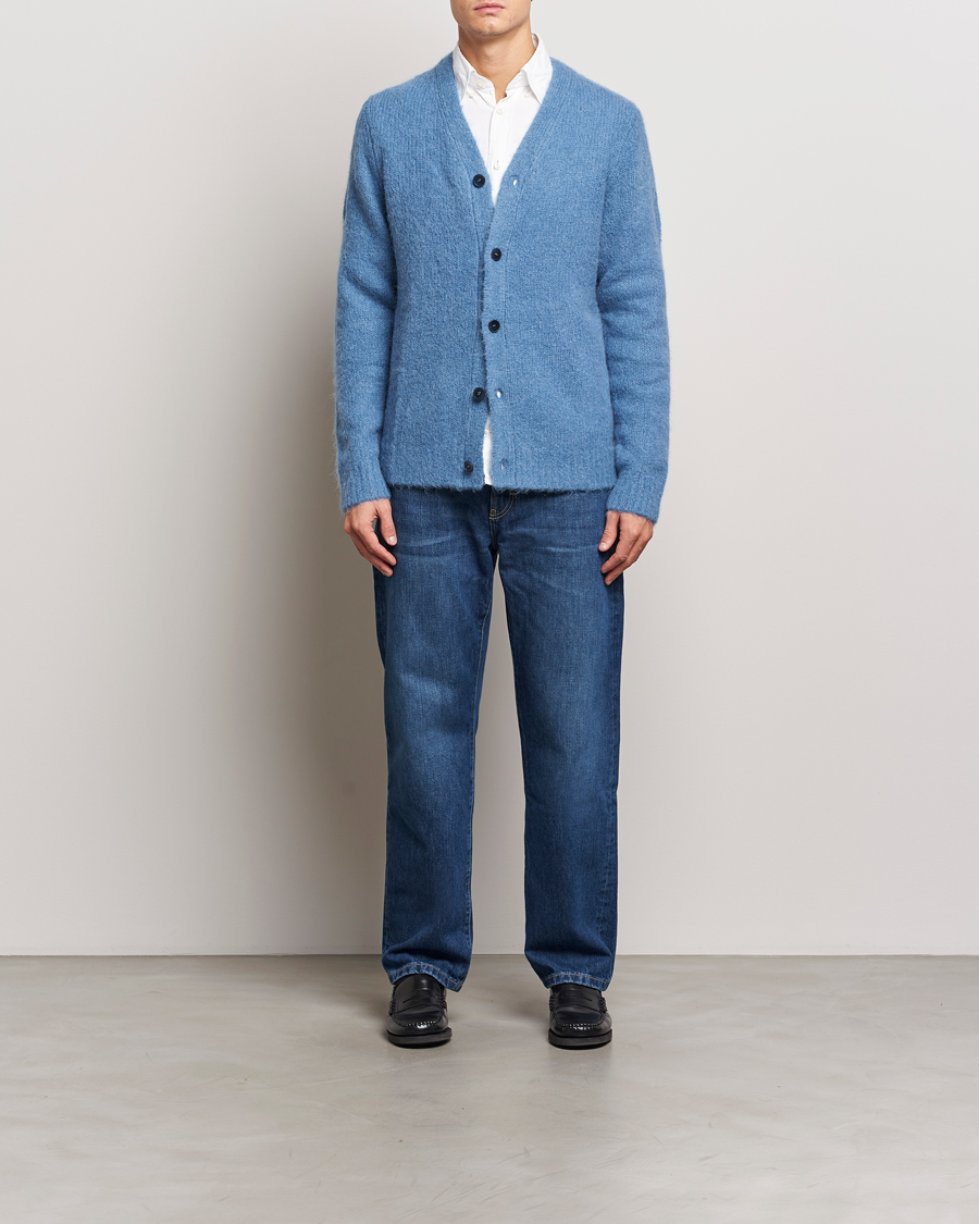 Men | Sweaters & Knitwear | Samsøe Samsøe | Arin Alpaca Cardigan Coronet Blue