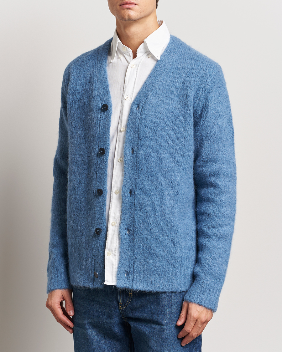 Men | Sweaters & Knitwear | Samsøe Samsøe | Arin Alpaca Cardigan Coronet Blue