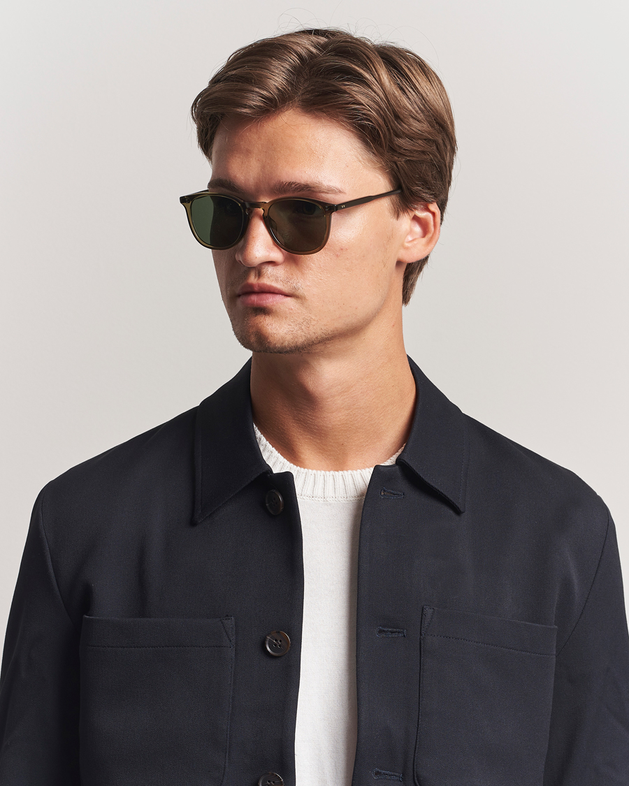 Men | Sunglasses | Garrett Leight | Kinney 49 Sunglasses Olive/Green