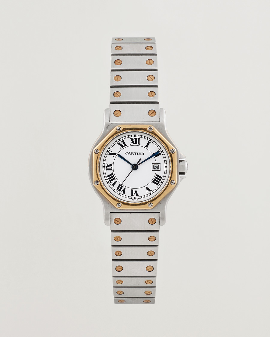 Men | Cartier Pre-Owned Santos Octagon Silver | Cartier Pre-Owned | Santos Octagon Silver