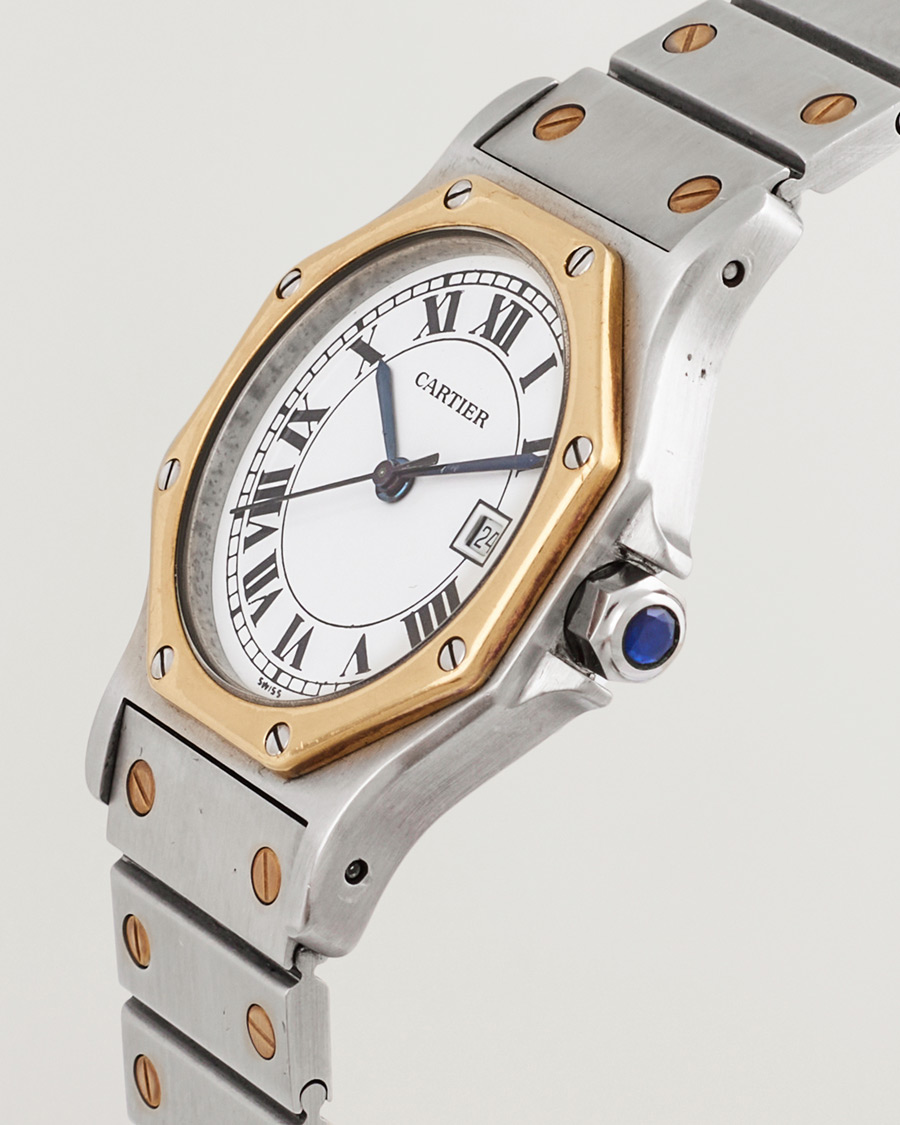 Men | Cartier Pre-Owned Santos Octagon Silver | Cartier Pre-Owned | Santos Octagon Silver