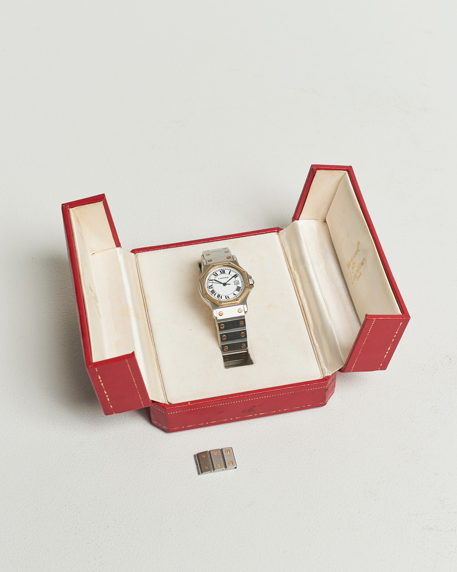 Men | Cartier Pre-Owned Santos Octagon Silver | Cartier Pre-Owned | Santos Octagon Silver