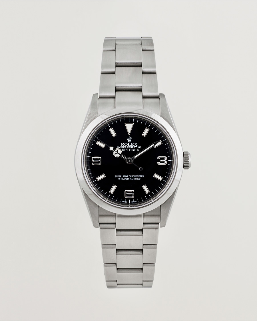 Men | Rolex Pre-Owned Explorer 114270 Silver | Rolex Pre-Owned | Explorer 114270 Silver