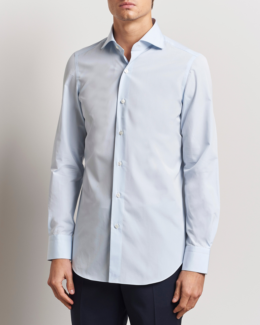 Men | Shirts | Finamore Napoli | Milano Slim Fit Classic Shirt Light Blue