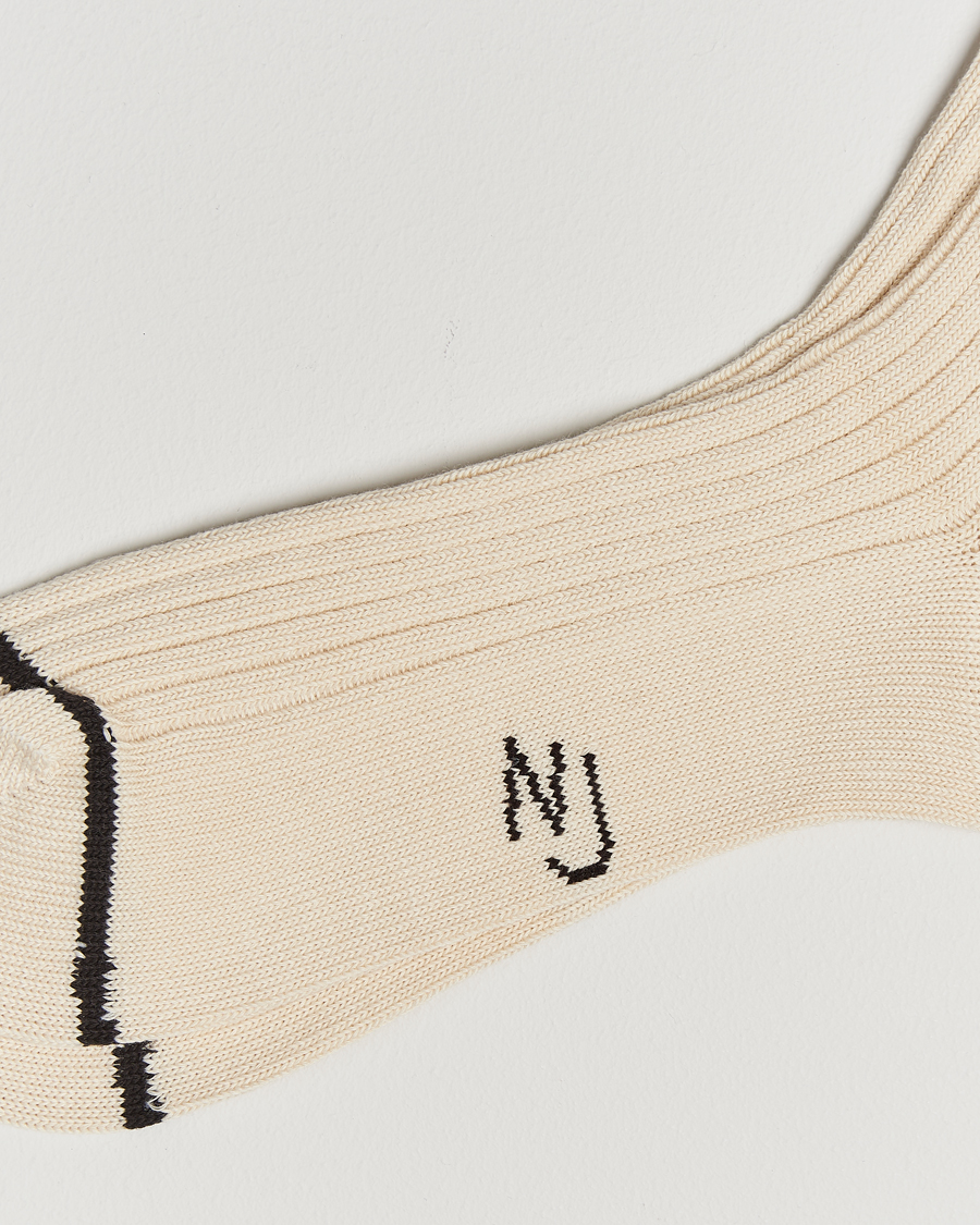 Men | Underwear & Socks | Nudie Jeans | Retro Tennis Socks Off White/Black