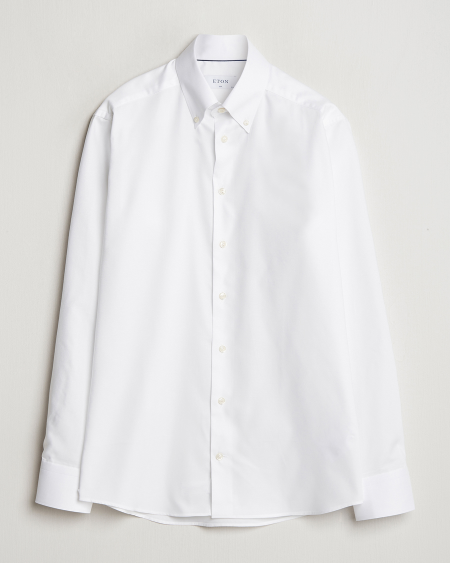 Men | Shirts | Eton | Slim Fit Wrinkle Free Oxford Shirt White