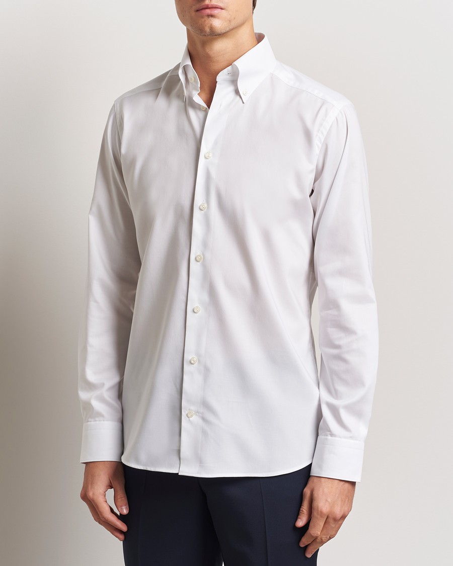 Men | Shirts | Eton | Slim Fit Wrinkle Free Oxford Shirt White