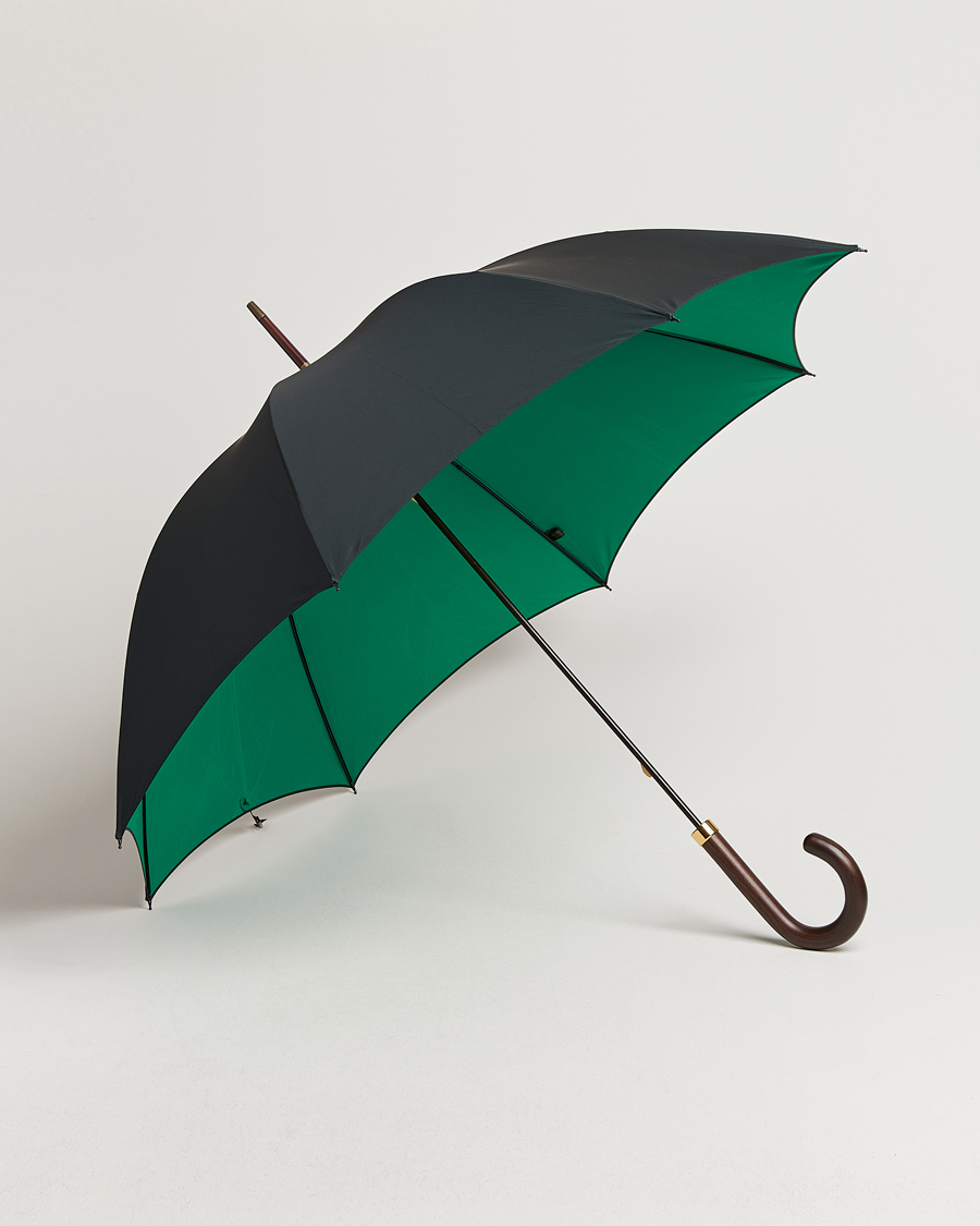 Men | Umbrellas | Fox Umbrellas | Hardwood Umbrella Black/Green
