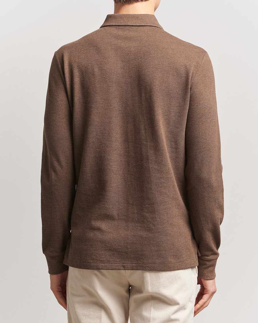 Men | Sweaters & Knitwear | Polo Ralph Lauren | Custom Slim Fit Long Sleeve Polo Cedar Heather